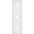 IGM N012 Płytka wymienna z węglika spiekanego - 50x12x1,7 LaminatMDF (3 otwory)