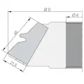 Nóż profilowy 40x21,5x2mm do F623-140