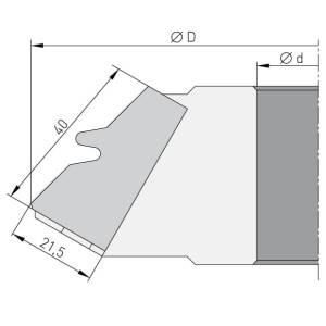 Nóż profilowy 40x21,5x2mm do F623-140