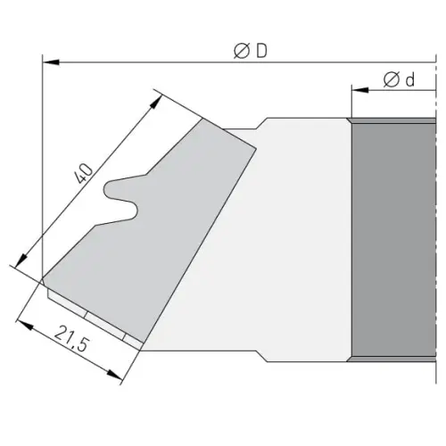 Nóż profilowy 40x21,5x2mm do F623-140
