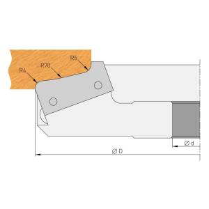 Nóż profilowy do frezu do płycin - F635