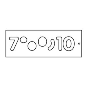 Szablon do frezowania cyfr, rozmiar 57mm, 7-10