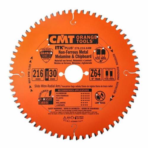 CMT 276.216.64M TARCZA PIŁA DO DREWNA płyt laminowanych D216x2,2 d30 Z64 HW