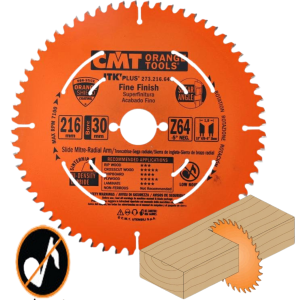 CMT 273.216.64M PIŁA TARCZA DO DREWNA 216x30 mm  Z64 HW CIĘCIE POPRZECZNE