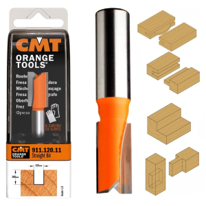 CMT 911.120.11 Frez trzpieniowy prosty do drewna HM D=12 I=20 L=50 S=8
