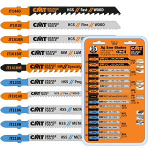 CMT JT016 ZESTAW BRZESZCZOTÓW DO WYRZYNARKI 16szt. DREWNO METAL KARTON-GIPS
