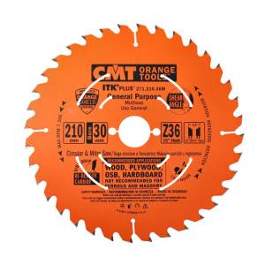 CMT 271.210.36M Piła ultracienka do cięcia wzdłużnego - D210x1,8 d30(+25) Z36 HW