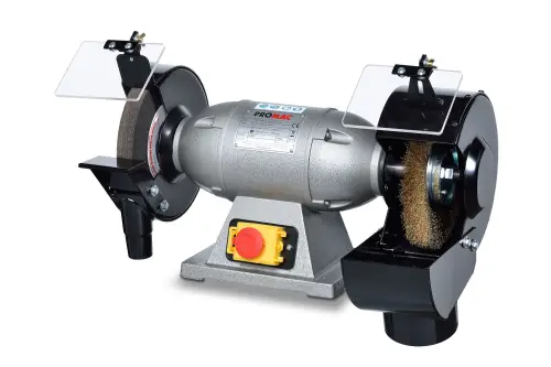 SZLIFIERKA TARCZOWA ZE SZCZOTKĄ DRUCIANĄ I ŚCIERNICA 200MM 450W PROMAC 324F