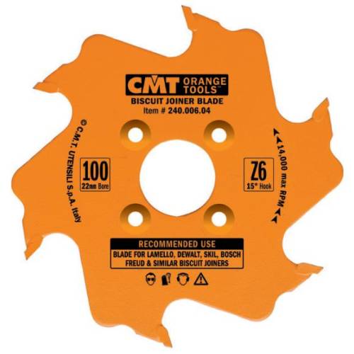 CMT 240.006.04 Frez do lameli - D100x3,96 d22 Z6 HW Alternate