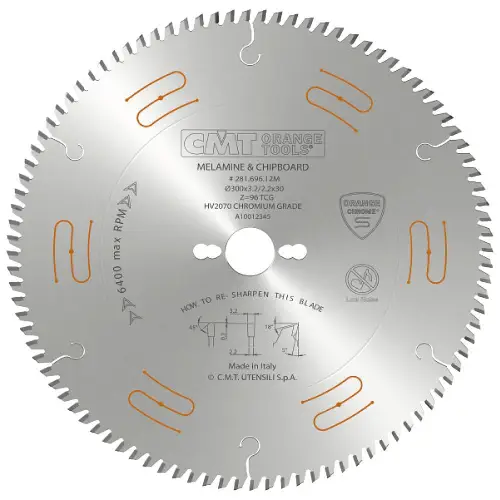 CMT 281.680.10M CHROME Piła chromowana wyciszona z zębem typu trapez - D250x3,2 d30 Z80 HW