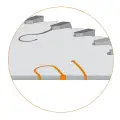 CMT 281.680.10M CHROME Piła chromowana wyciszona z zębem typu trapez - D250x3,2 d30 Z80 HW