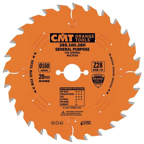 CMT 294.060.11M Orange Industrial Piła do cięcia poprzecznego i wzdłużnego - D260x2,5 d30 Z60 HW -5°Neg