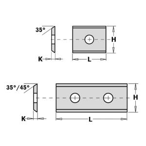 CMT Płytka wymienna - 19,5x12x1,5mm 790.195.12