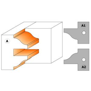 CMT Płytka wymienna do głowicy C694015 - para noży A1 25x29,8x2mm