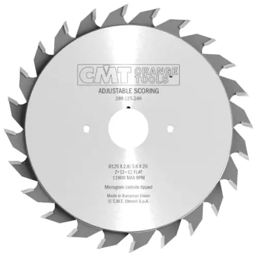 CMT 289.120.24H Podcinak składany - D120x2,8-3,6 d20 Z12+12 HW