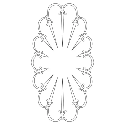 CMT Szablon wzór “hiszpański wachlarz” 380x200mm CRCS-806