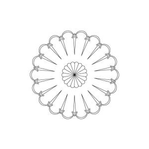 CMT Szablon wzór „mały hiszpański wachlarz” 200mm