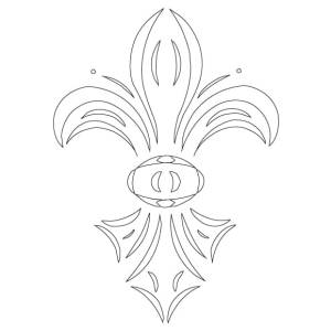 CMT Szablon wzór na drzwi i fronty FLUER-DE-LYS 250x180mm