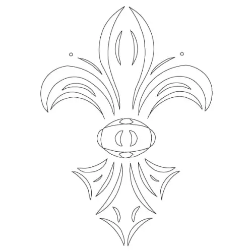 CMT Szablon wzór na drzwi i fronty FLUER-DE-LYS 250x180mm