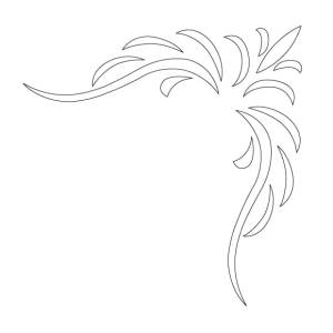 CMT Szablon wzory do naroży FOLKLORE 150x45mm