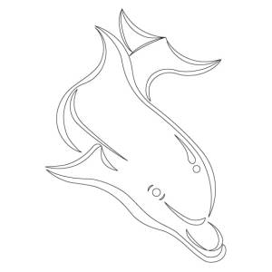 CMT Szablon wzory na drzwi i fronty Delfin 200x290mm