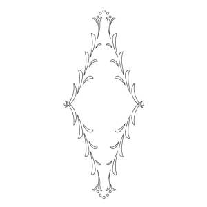 CMT Szablon wzory na drzwi i fronty FLORENTINE B 415x170mm