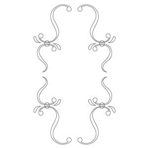 CMT Szablon wzory na drzwi i fronty KASKADA 365x210mm