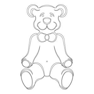 CMT Szablon wzory na drzwi i fronty Miś 394x203mm