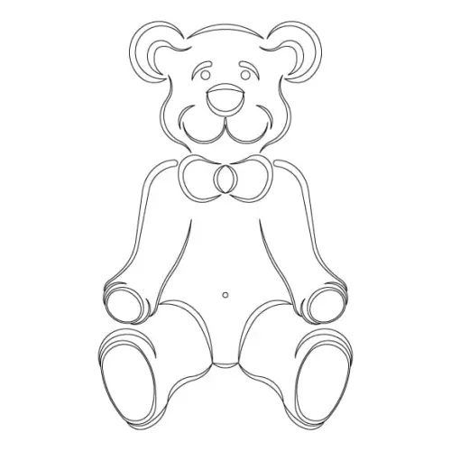 CMT Szablon wzory na drzwi i fronty Miś 394x203mm