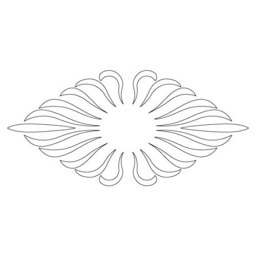 CMT Szablon wzory na szuflady i meble BLAZE 250x110mm