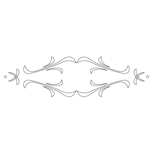 CMT Szablon wzory na szuflady i meble KASKADA 250x65mm