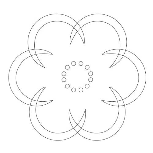 CMT Szablon wzory Rosette Wzór ROZETA 79x62mm