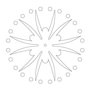 CMT Szablon wzory Rosette Wzór ROZETA 82x65mm