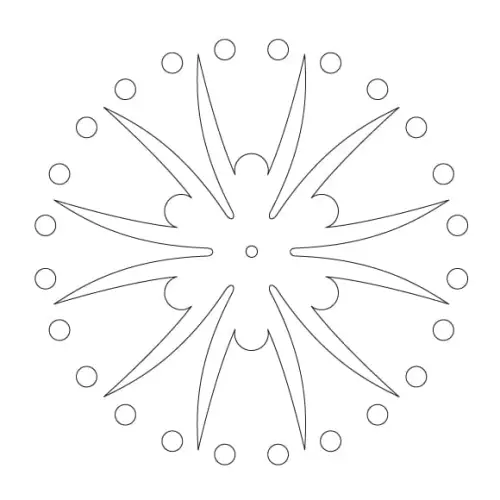 CMT Szablon wzory Rosette Wzór ROZETA 82x65mm
