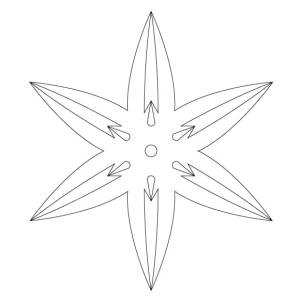 CMT Szablon wzory Rosette Wzór ROZETA 88x70mm