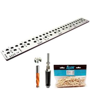 IGM FKP900 Szablon do wiercenia zestaw 900mm + GRATIS 100szt kołków 8x35