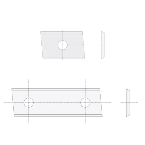 IGM N014 Płytka wymienna z węglika spiekanego Z2 skośna - 30x12x1,5 UNI P