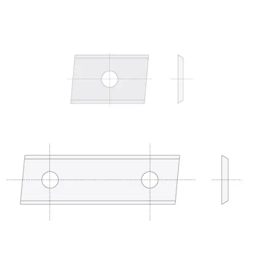 IGM N014 Płytka wymienna z węglika spiekanego Z2 skośna - 50x12x1,5 LaminatMDF L