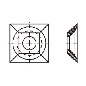 IGM Płytka wymienna z węglika spiekanego - 21x21x5 Drewno