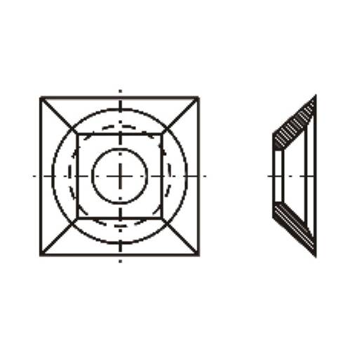 IGM Płytka wymienna z węglika spiekanego - 21x21x5 Drewno