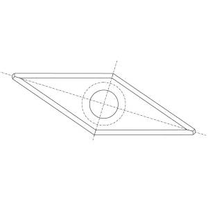 IGM RSS-CB Żyletka w kształcie rombu - 27x10x2,5 HW