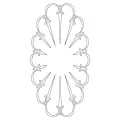 CMT Szablon wzór “hiszpański wachlarz” 380x200mm CRCS-806