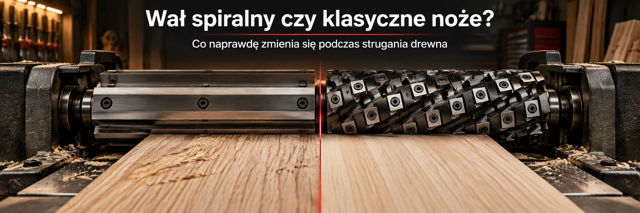 Wał spiralny czy klasyczne noże? Co naprawdę zmienia się podczas strugania drewna